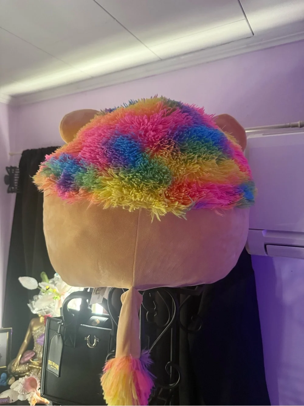 Squishmallows Rainbow Mane Lion Plush Pillow - Multicolor Fur